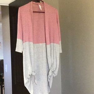Medium Pink/Tan Cardigan